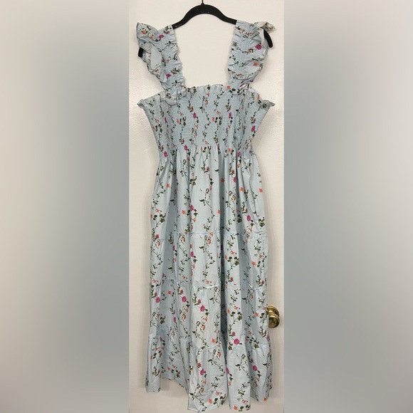Hill House The Ellie Nap Midi Dress in Pond Floral Light Blue Size 2XL - Picture 5 of 11